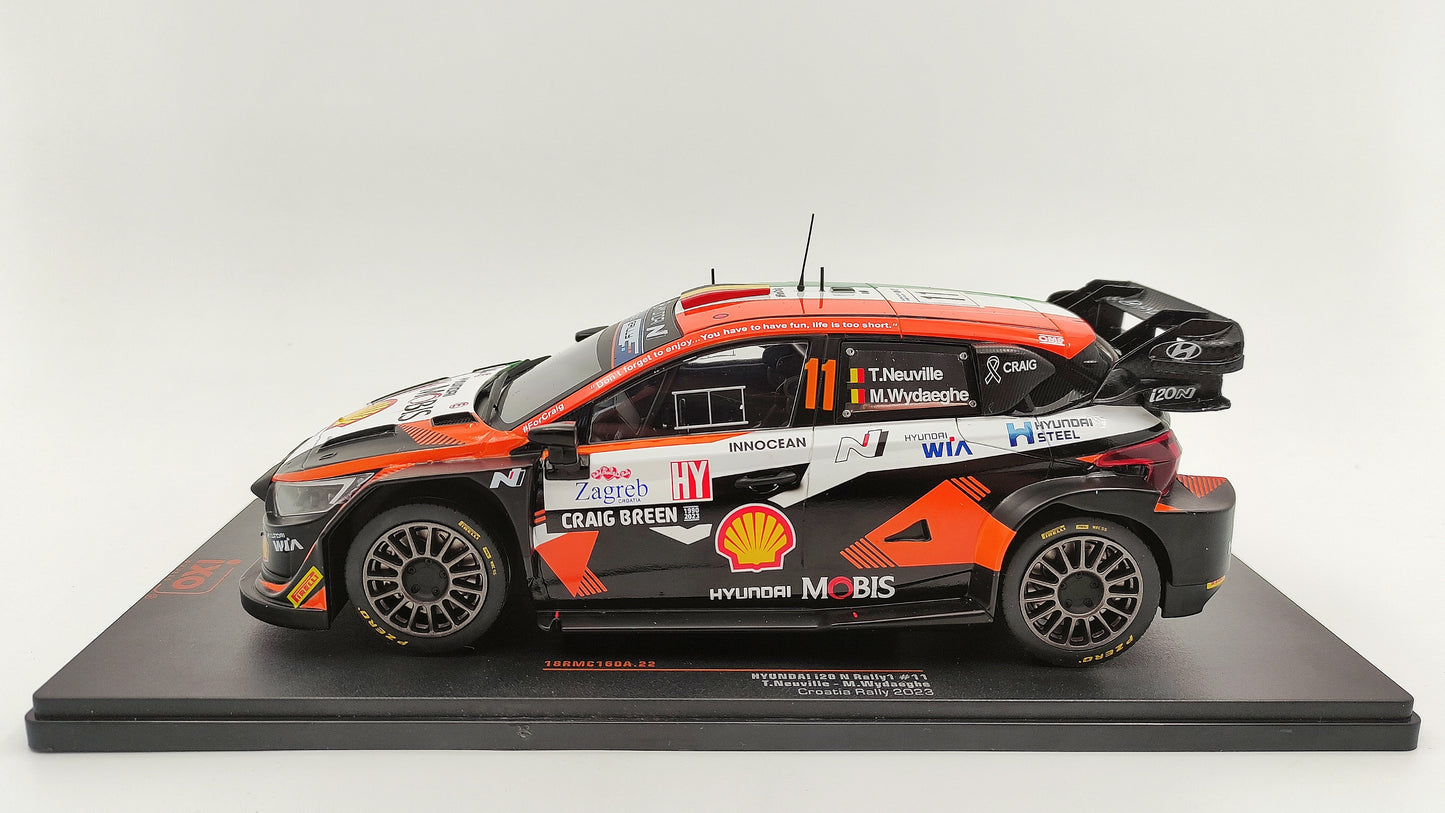 Ixo Hyundai i20 Rally1 2023 Rally Croatia T.Neuville/M.Wydaeghe Craig Breen tribute 1/18 18RMC160A.22