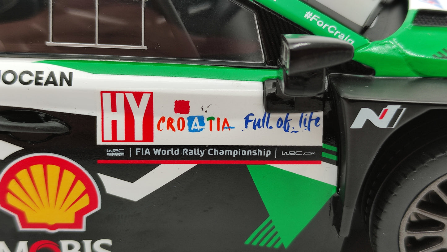 Ixo Hyundai i20 Rally1 2023 Rally Croatia T.Neuville/M.Wydaeghe Craig Breen tribute 1/18 18RMC160A.22