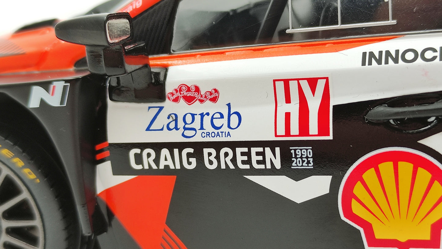 Ixo Hyundai i20 Rally1 2023 Rally Croatia T.Neuville/M.Wydaeghe Craig Breen tribute 1/18 18RMC160A.22