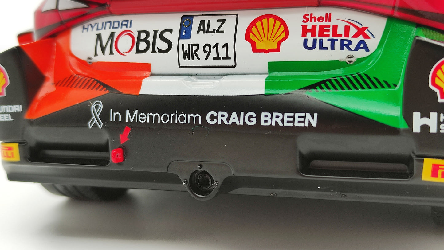 Ixo Hyundai i20 Rally1 2023 Rally Croatia T.Neuville/M.Wydaeghe Craig Breen tribute 1/18 18RMC160A.22