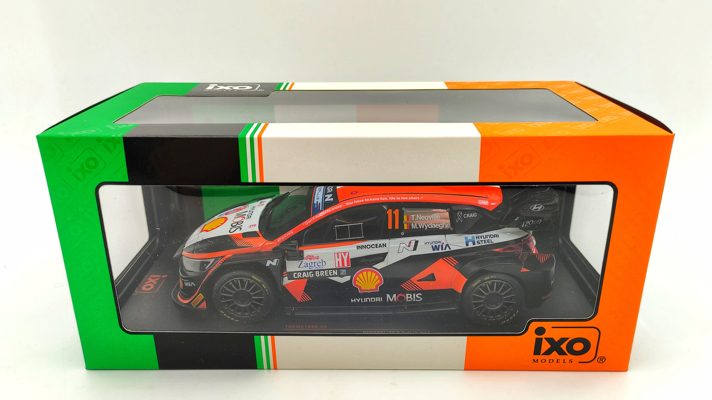 Ixo Hyundai i20 Rally1 2023 Rally Croatia T.Neuville/M.Wydaeghe Craig Breen tribute 1/18 18RMC160A.22
