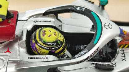 Minichamps AMG Mercedes W13 Lewis Hamilton 2022 Miami GP 1/18 113220544