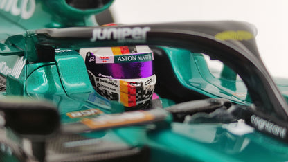 Minichamps Aston Martin AMR22 Sebastian Vettel Last Race Abu Dhabi GP 2022 1/18 147222205