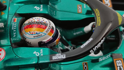 Minichamps Aston Martin AMR22 Sebastian Vettel Last Race Abu Dhabi GP 2022 1/18 147222205