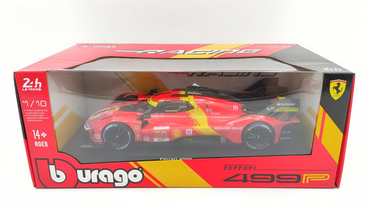 Bburago Ferrari 499P 3.0 Turbo V6 Fuoco/Molina/Nielsen WEC Le Mans 2023 Pole Winner  BU16301-50