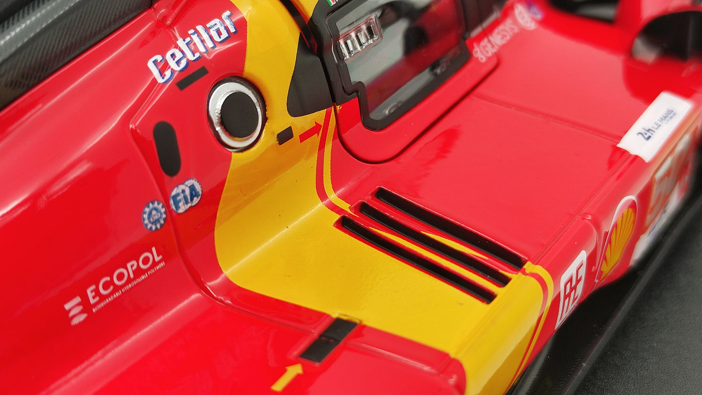 Bburago Ferrari 499P 3.0 Turbo V6 Fuoco/Molina/Nielsen WEC Le Mans 2023 Pole Winner  BU16301-50