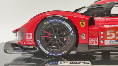 Bburago Ferrari 499P 3.0 Turbo V6 Pier Guidi/Calado/Giovinazzi WEC Le Mans 2023 Winner BU16311-51-VET