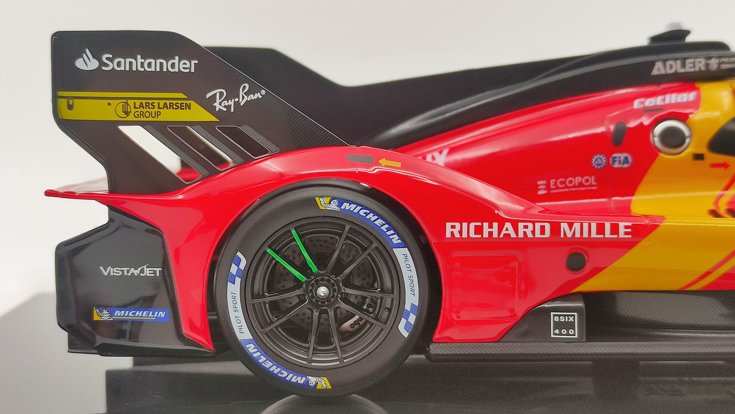 Bburago Ferrari 499P 3.0 Turbo V6 Pier Guidi/Calado/Giovinazzi WEC Le Mans 2023 Winner BU16311-51-VET