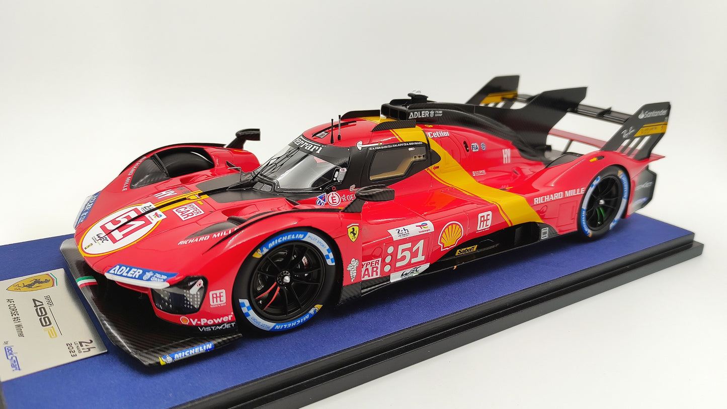 Looksmart Ferrari 499P Pier Guidi/Calado/Giovinazzi Le Mans 2023 Winners 1/18 LS18LM035