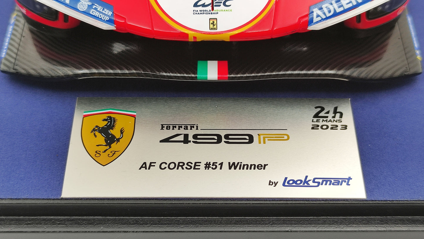 Looksmart Ferrari 499P Pier Guidi/Calado/Giovinazzi Le Mans 2023 Winners 1/18 LS18LM035