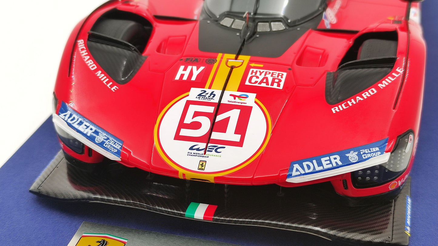 Looksmart Ferrari 499P Pier Guidi/Calado/Giovinazzi Le Mans 2023 Winners 1/18 LS18LM035