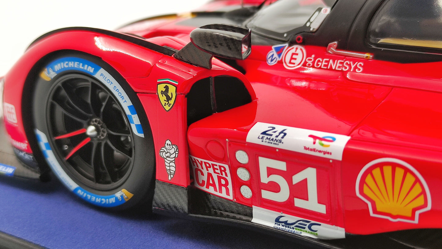 Looksmart Ferrari 499P Pier Guidi/Calado/Giovinazzi Le Mans 2023 Winners 1/18 LS18LM035