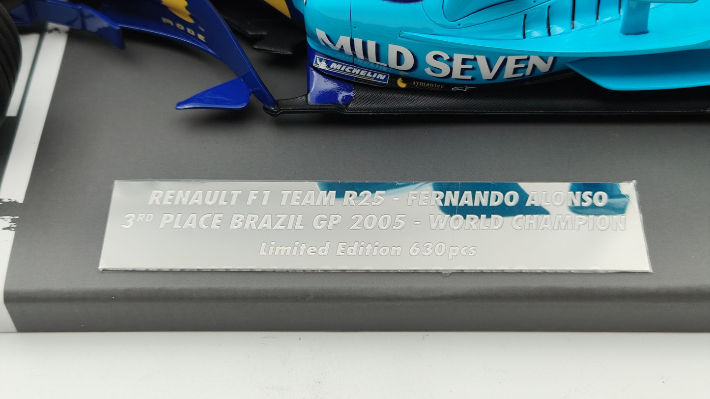 Minichamps Renault R25 Brazilian GP Fernando Alonso 2005 F1 World Champion 1/18 117051705