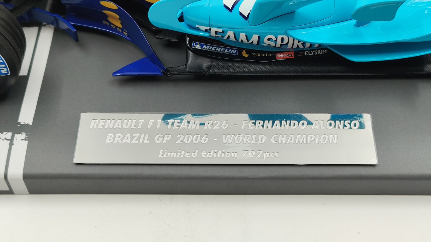 Minichamps Renault R26 Brazilian GP Fernando Alonso 2006 F1 World Champion 1/18 117061801