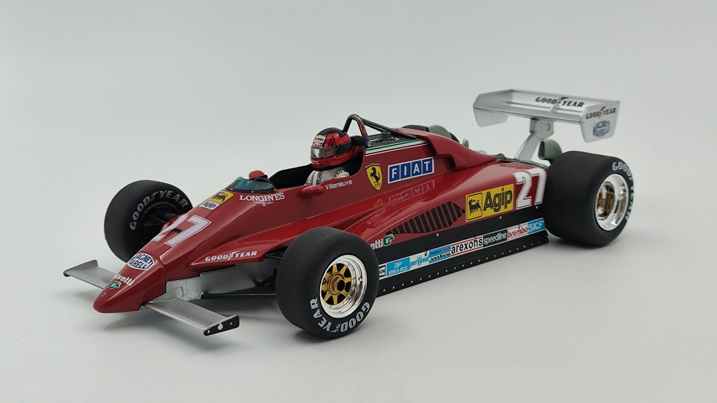 Model Car Group Ferrari 126c2 Gilles Villeneuve Belgian GP 1982 F1 1/18 MCG18629F