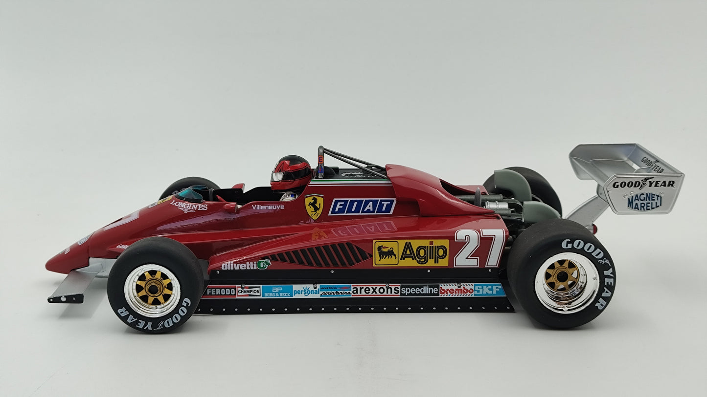 Model Car Group Ferrari 126c2 Gilles Villeneuve Belgian GP 1982 F1 1/18 MCG18629F