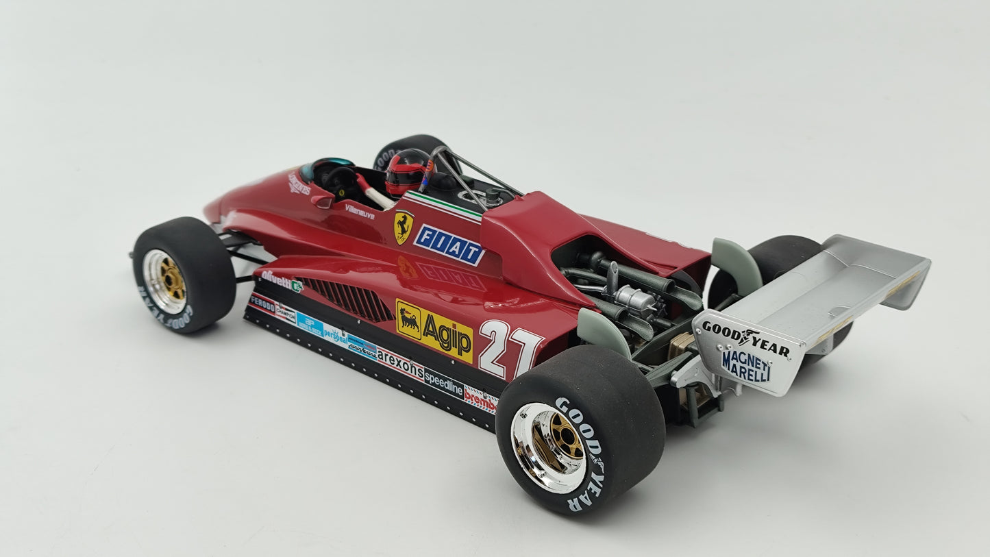 Model Car Group Ferrari 126c2 Gilles Villeneuve Belgian GP 1982 F1 1/18 MCG18629F