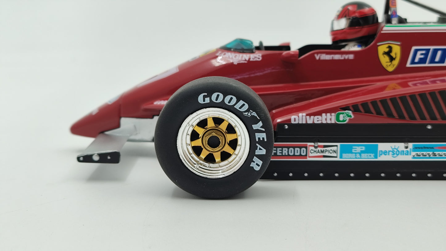 Model Car Group Ferrari 126c2 Gilles Villeneuve Belgian GP 1982 F1 1/18 MCG18629F