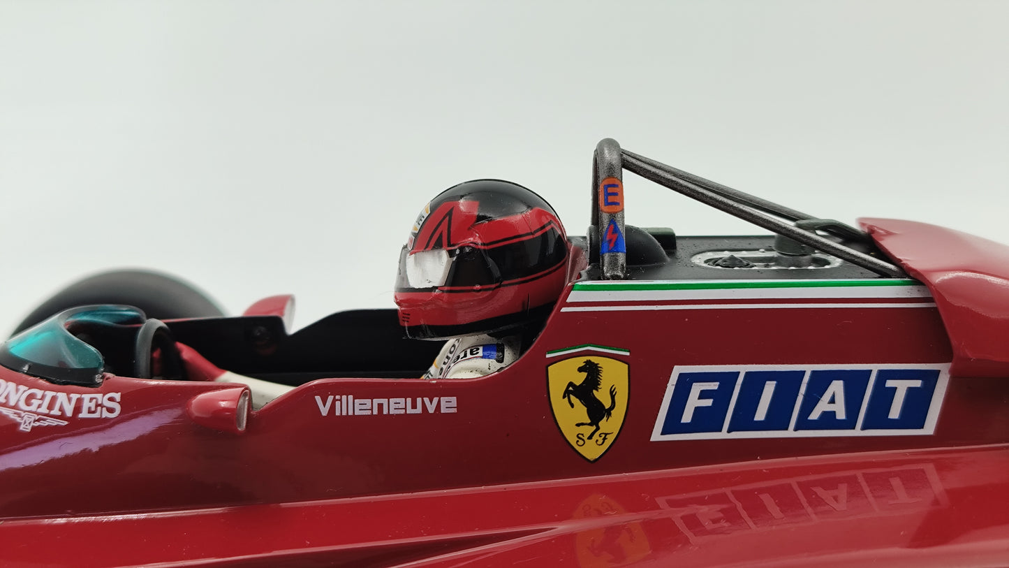 Model Car Group Ferrari 126c2 Gilles Villeneuve Belgian GP 1982 F1 1/18 MCG18629F