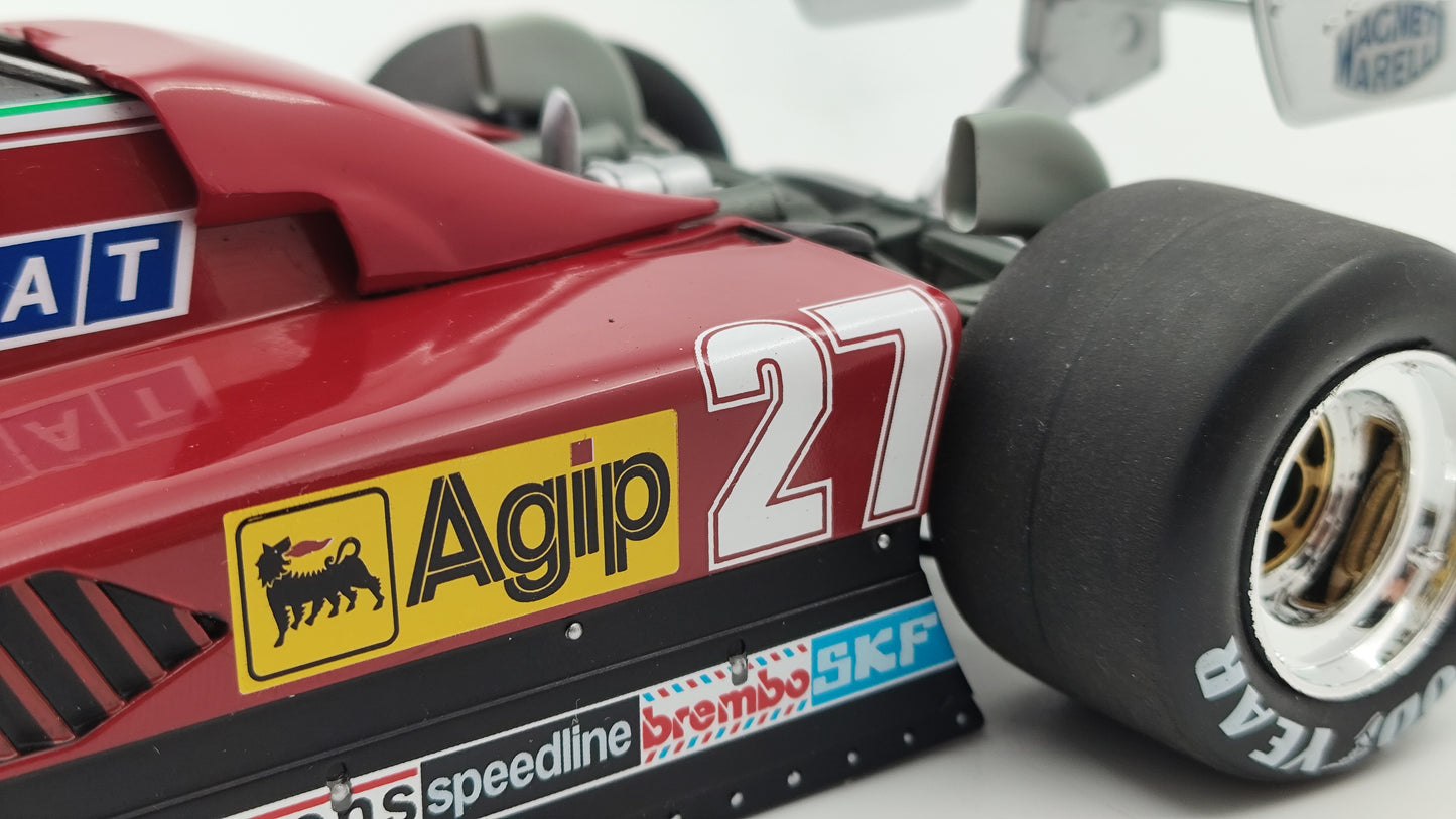 Model Car Group Ferrari 126c2 Gilles Villeneuve Belgian GP 1982 F1 1/18 MCG18629F