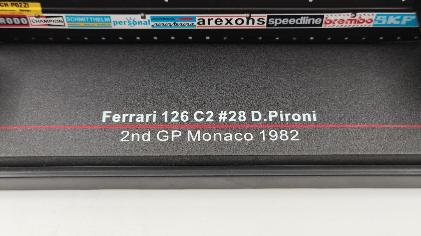 Model Car Group Ferrari 126c2 Didier Pironi Monaco GP 1982 F1 1/18 MCG18628F
