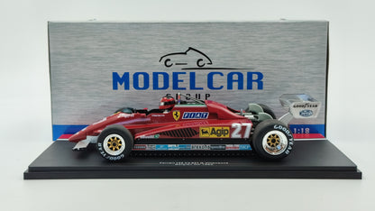 Model Car Group Ferrari 126c2 Gilles Villeneuve Belgian GP 1982 F1 1/18 MCG18629F