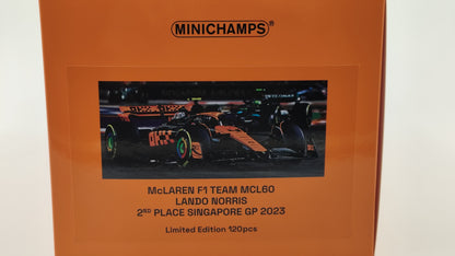 Minichamps Mclaren MCL60 Lando Norris Singapore GP F1 2023 1/18 537233404