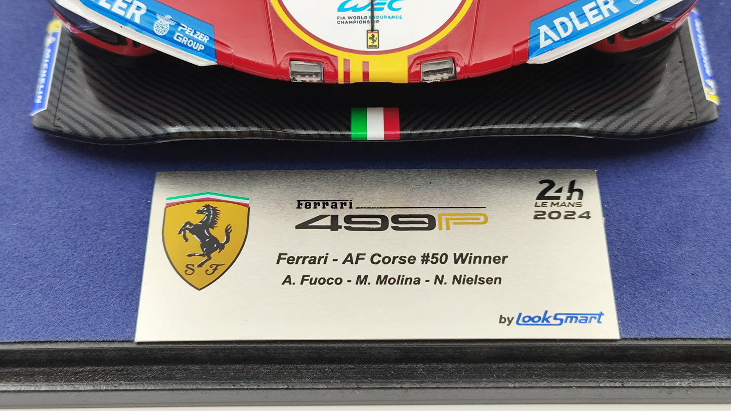 Looksmart Ferrari 499P Fuoco/Molina/Nielsen Le Mans 2024 Winners 1/18 LS18LM048