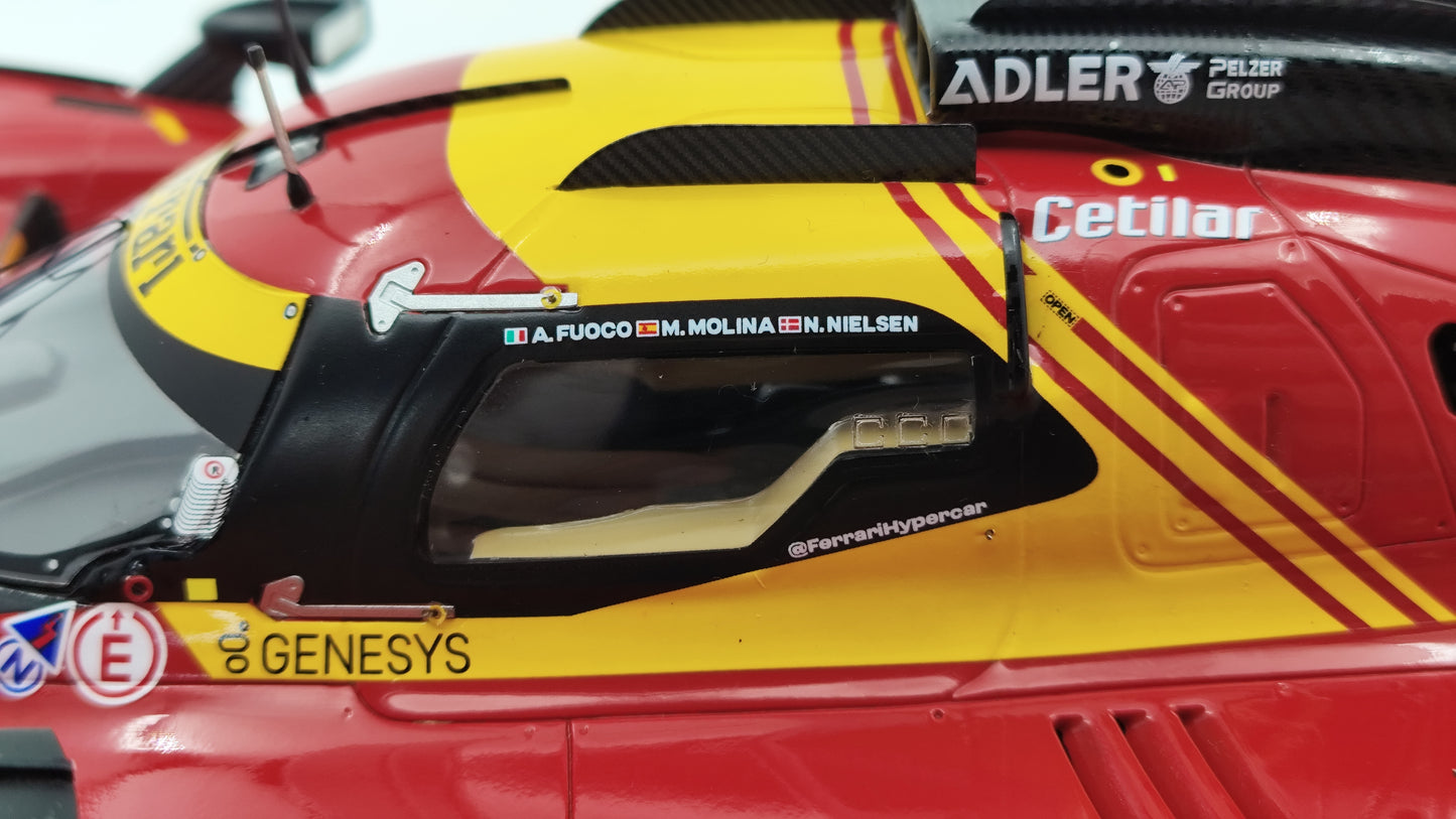 Looksmart Ferrari 499P Fuoco/Molina/Nielsen Le Mans 2024 Winners 1/18 LS18LM048