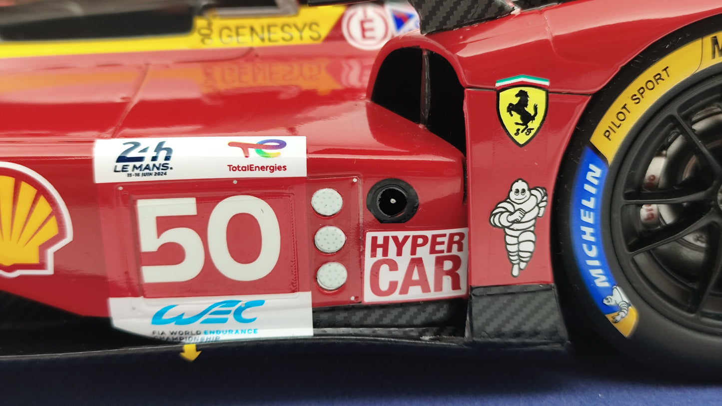 Looksmart Ferrari 499P Fuoco/Molina/Nielsen Le Mans 2024 Winners 1/18 LS18LM048