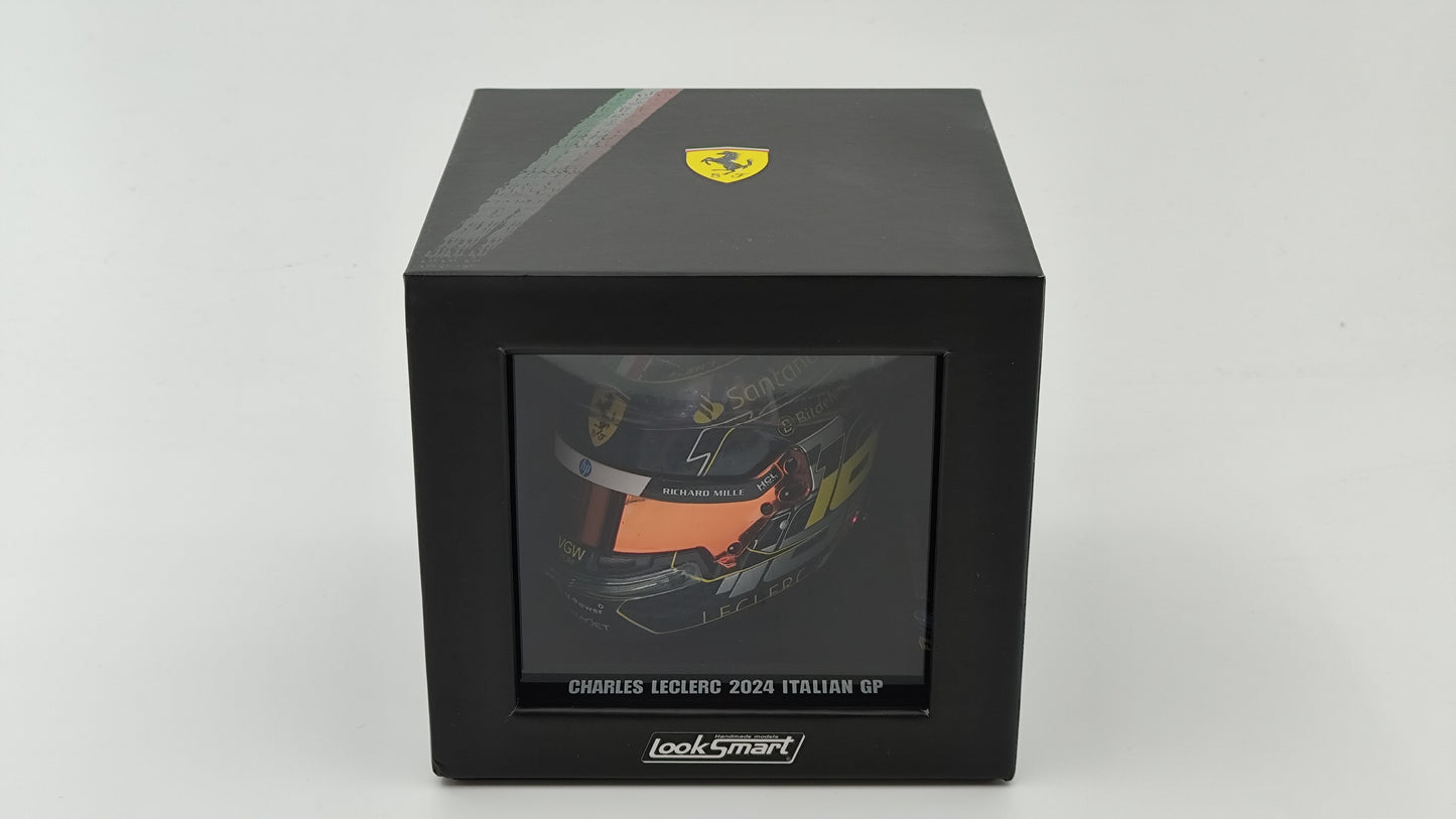 Looksmart Bell Helmet Charles Leclerc Winner Italian GP 2024 1/5 LSHEL002