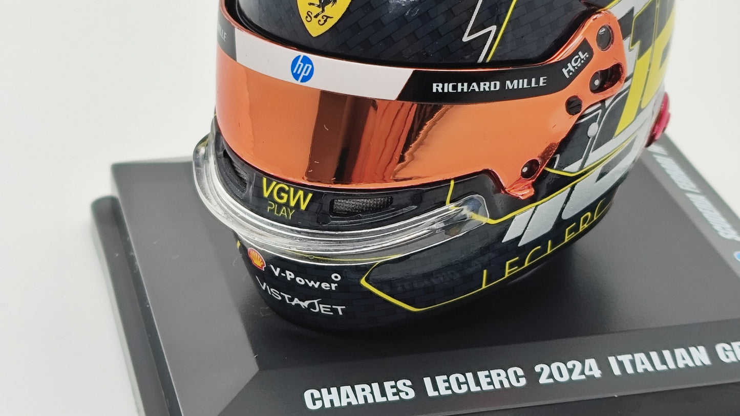 Looksmart Bell Helmet Charles Leclerc Winner Italian GP 2024 1/5 LSHEL002