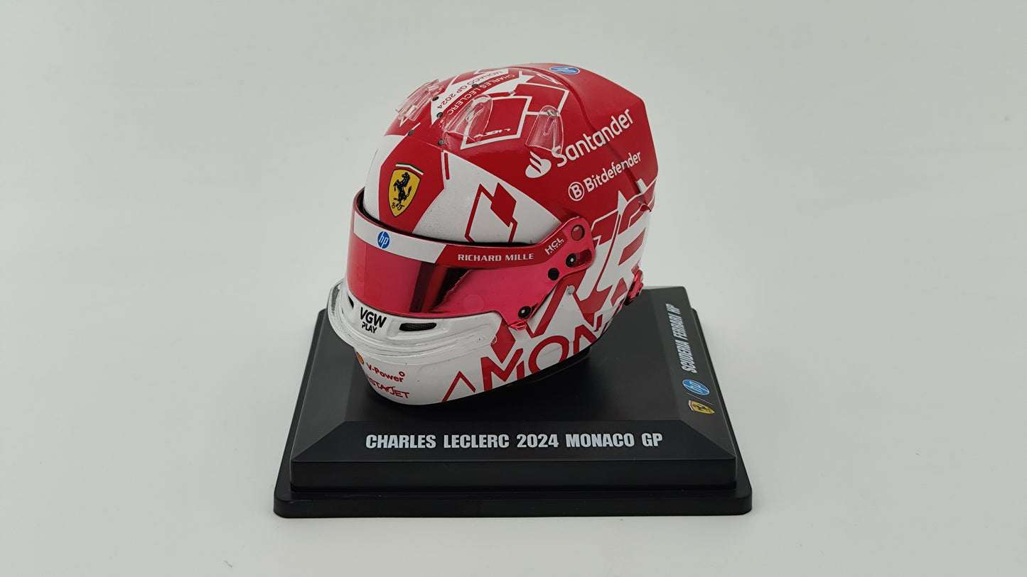 Looksmart Bell Helmet Charles Leclerc Winner Monaco GP 2024 1/5 LSHEL001