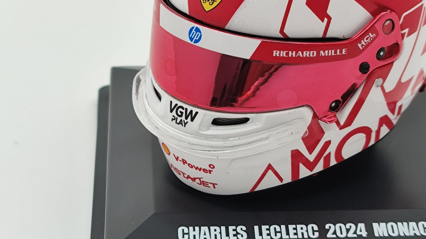 Looksmart Bell Helmet Charles Leclerc Winner Monaco GP 2024 1/5 LSHEL001