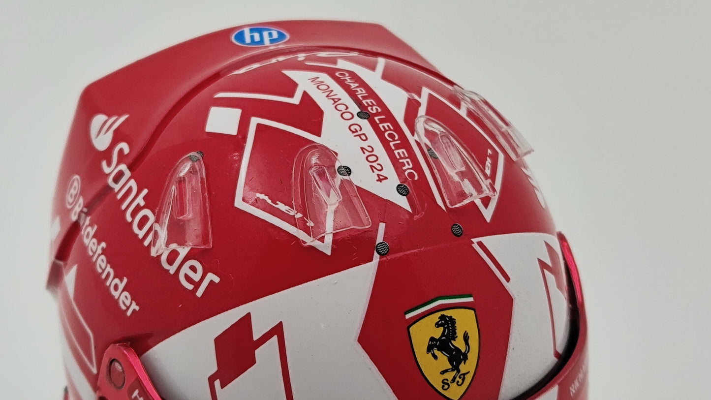 Looksmart Bell Helmet Charles Leclerc Winner Monaco GP 2024 1/5 LSHEL001