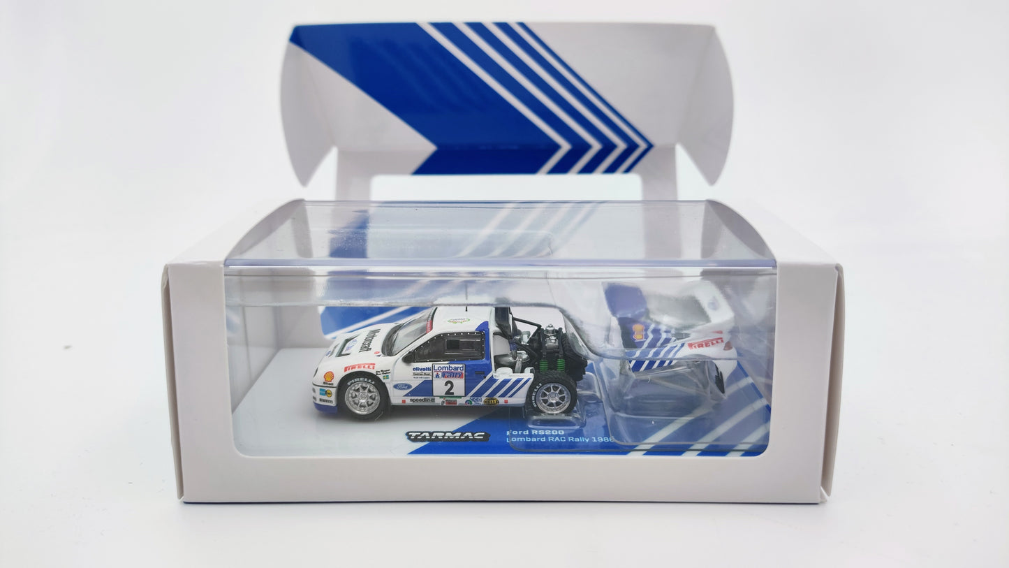 Tarmac Works Ford RS200 Blomqvist/Berglund Lombard RAC Rally Winner 1986 T64P-001-86RAC02