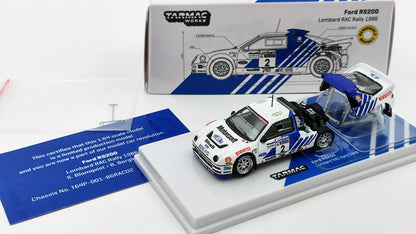 Tarmac Works Ford RS200 Blomqvist/Berglund Lombard RAC Rally Winner 1986 T64P-001-86RAC02