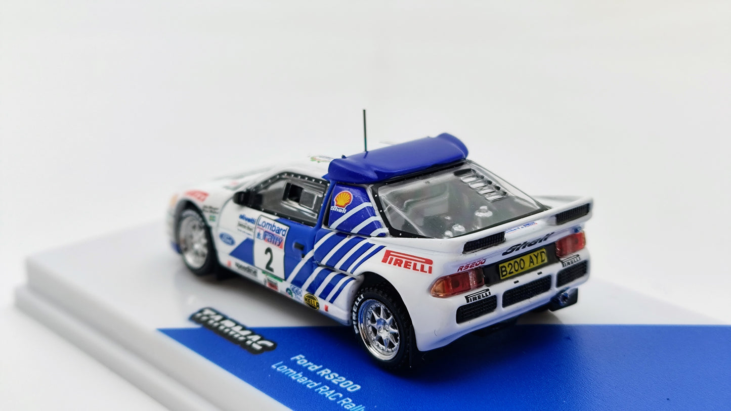 Tarmac Works Ford RS200 Blomqvist/Berglund Lombard RAC Rally Winner 1986 T64P-001-86RAC02