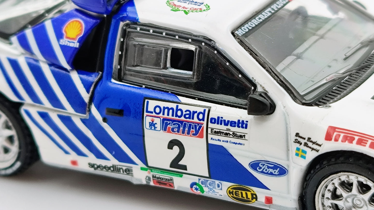 Tarmac Works Ford RS200 Blomqvist/Berglund Lombard RAC Rally Winner 1986 T64P-001-86RAC02