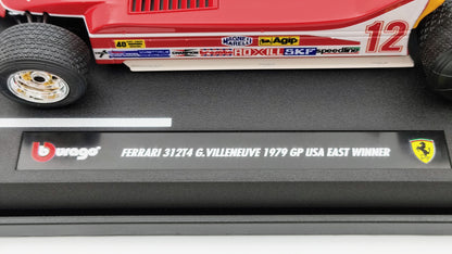 Bburago Ferrari 312T4 Gilles Villeneuve 1979 USA East GP winner F1 1/18 BU180013