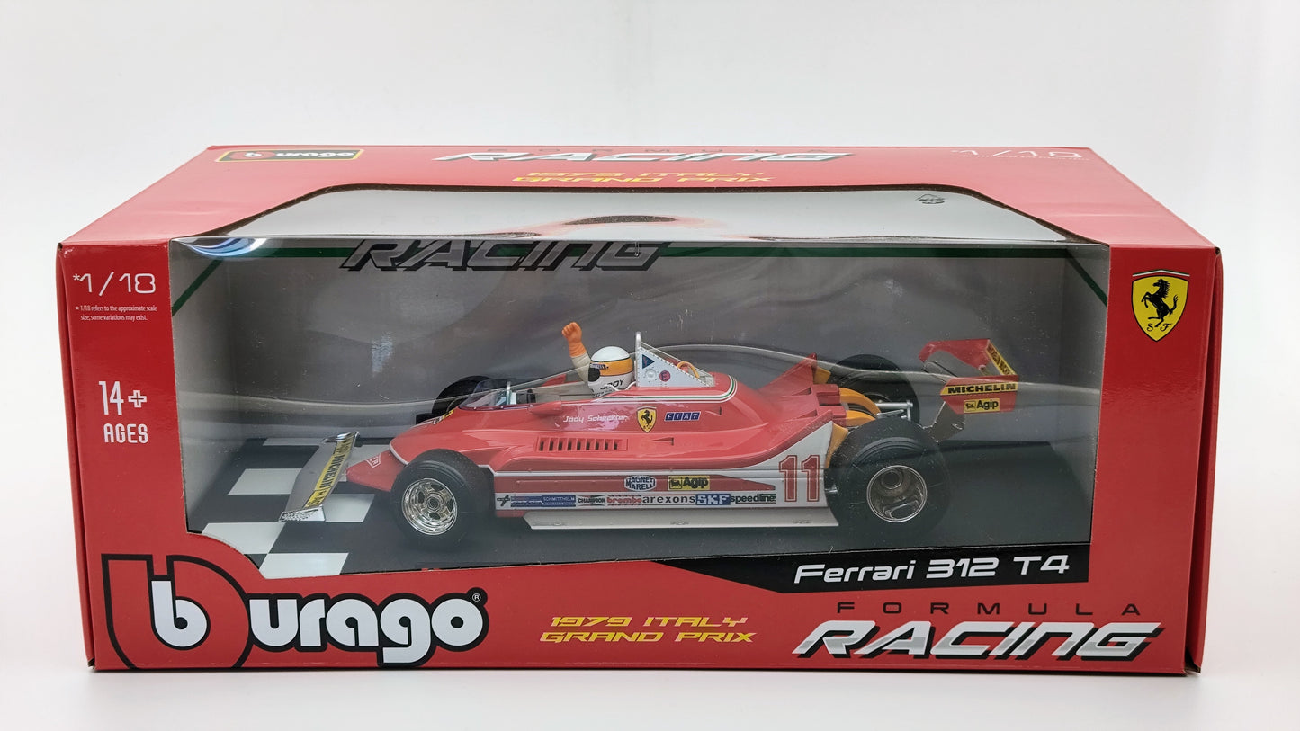 Bburago Ferrari 312T4 Jody Scheckter 1979 Italian GP winner F1 World Champion 1/18  BU180011