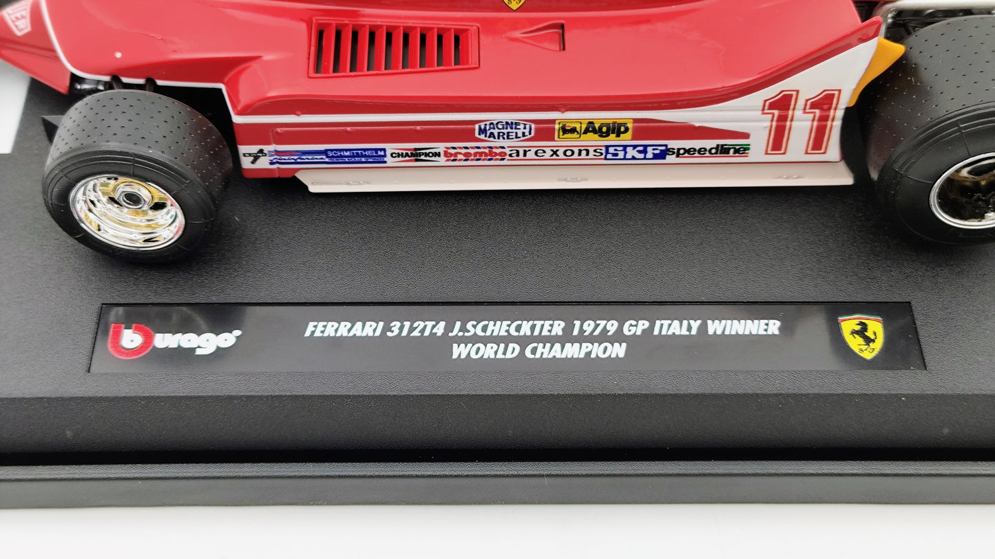 Bburago Ferrari 312T4 Jody Scheckter 1979 Italian GP winner F1 World Champion 1/18  BU180011