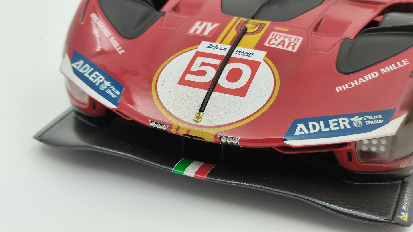 Bburago Ferrari 499P 3.0 Turbo V6 Fuoco/Molina/Nielsen WEC Le Mans 2024 Winner 18-16303D