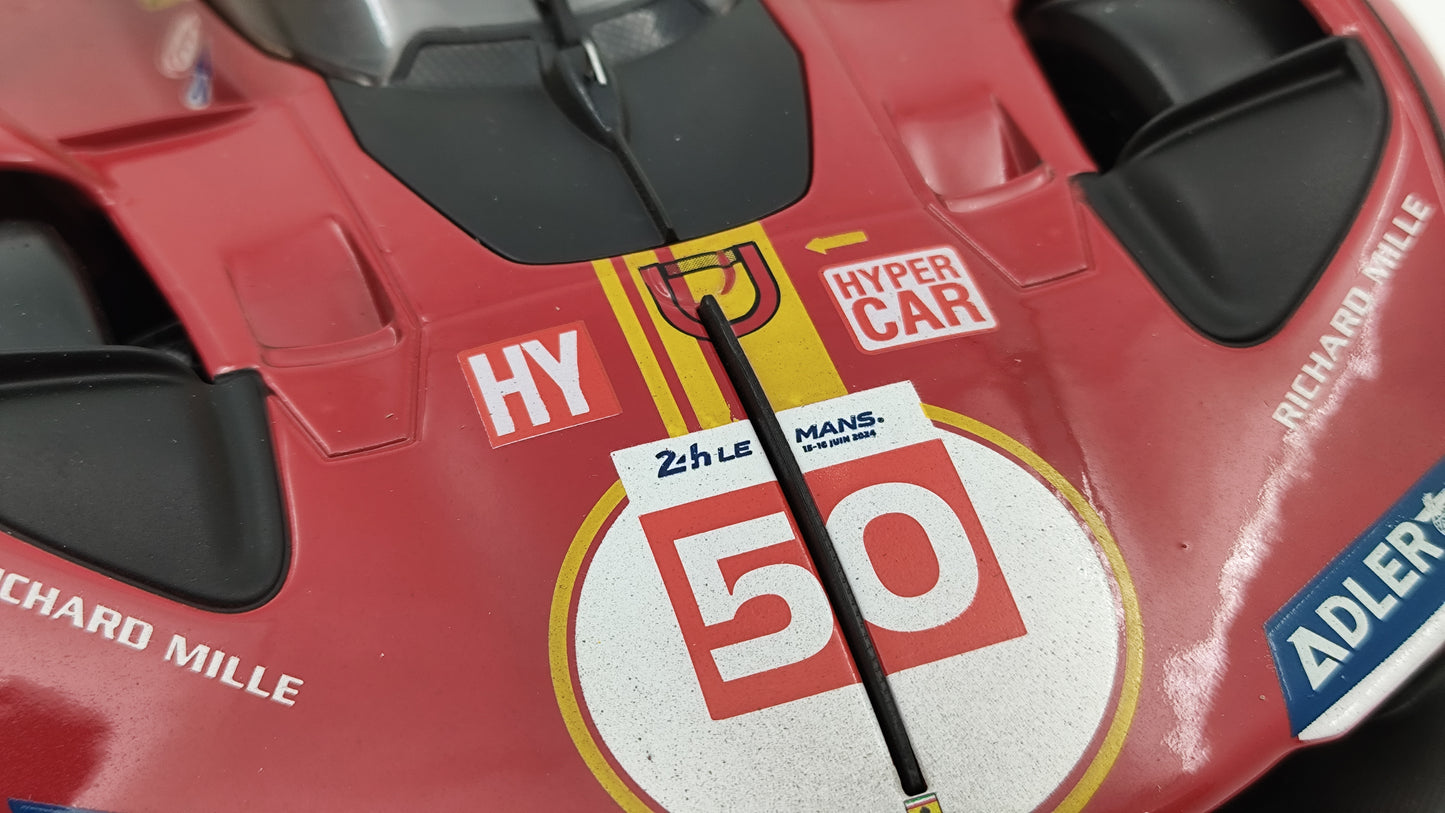 Bburago Ferrari 499P 3.0 Turbo V6 Fuoco/Molina/Nielsen WEC Le Mans 2024 Winner 18-16303D
