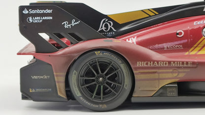 Bburago Ferrari 499P 3.0 Turbo V6 Fuoco/Molina/Nielsen WEC Le Mans 2024 Winner 18-16303D