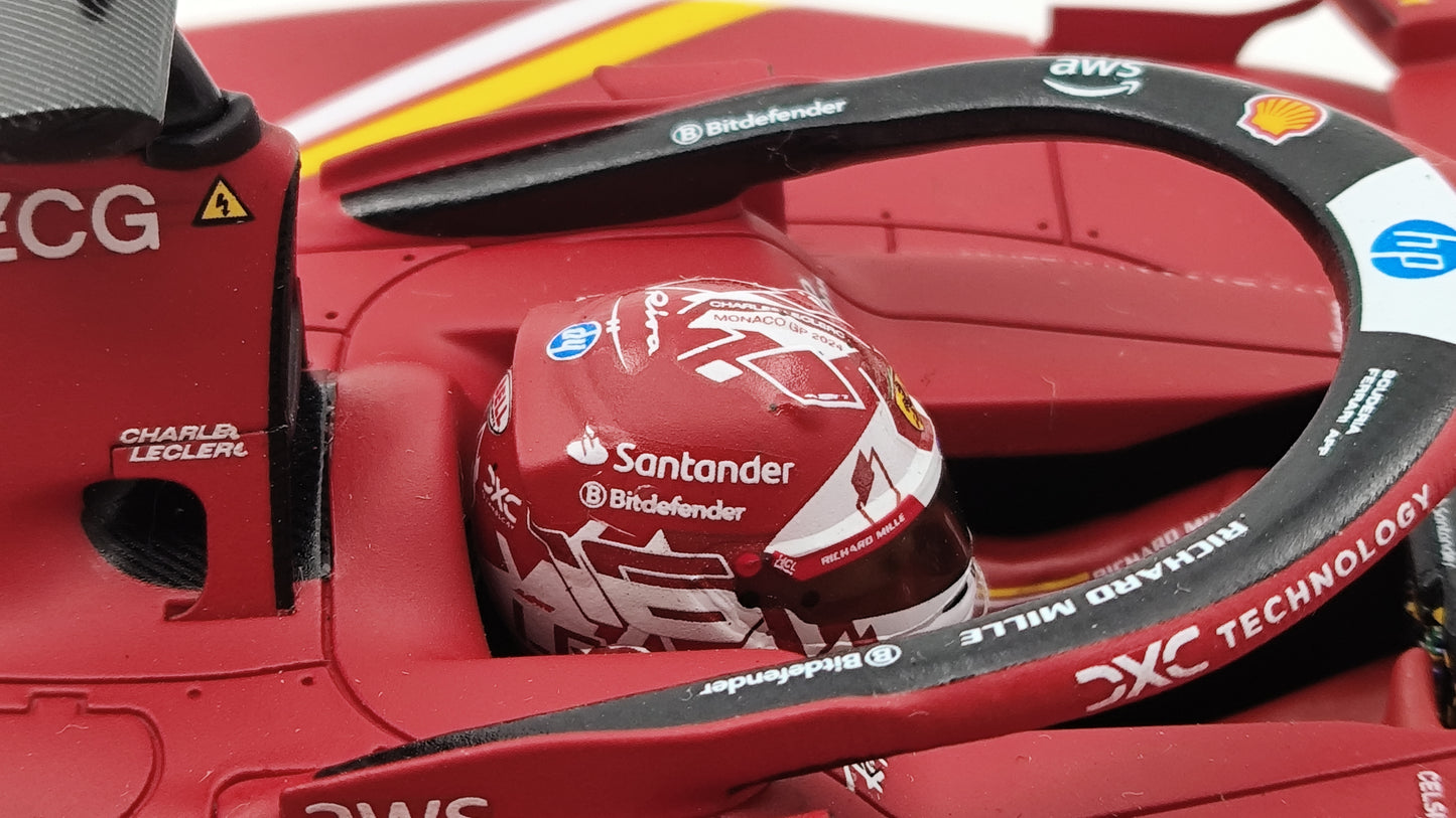 Looksmart Ferrari SF-24 Charles Leclerc Monaco GP Winner 2024 1/18 LS18F1063