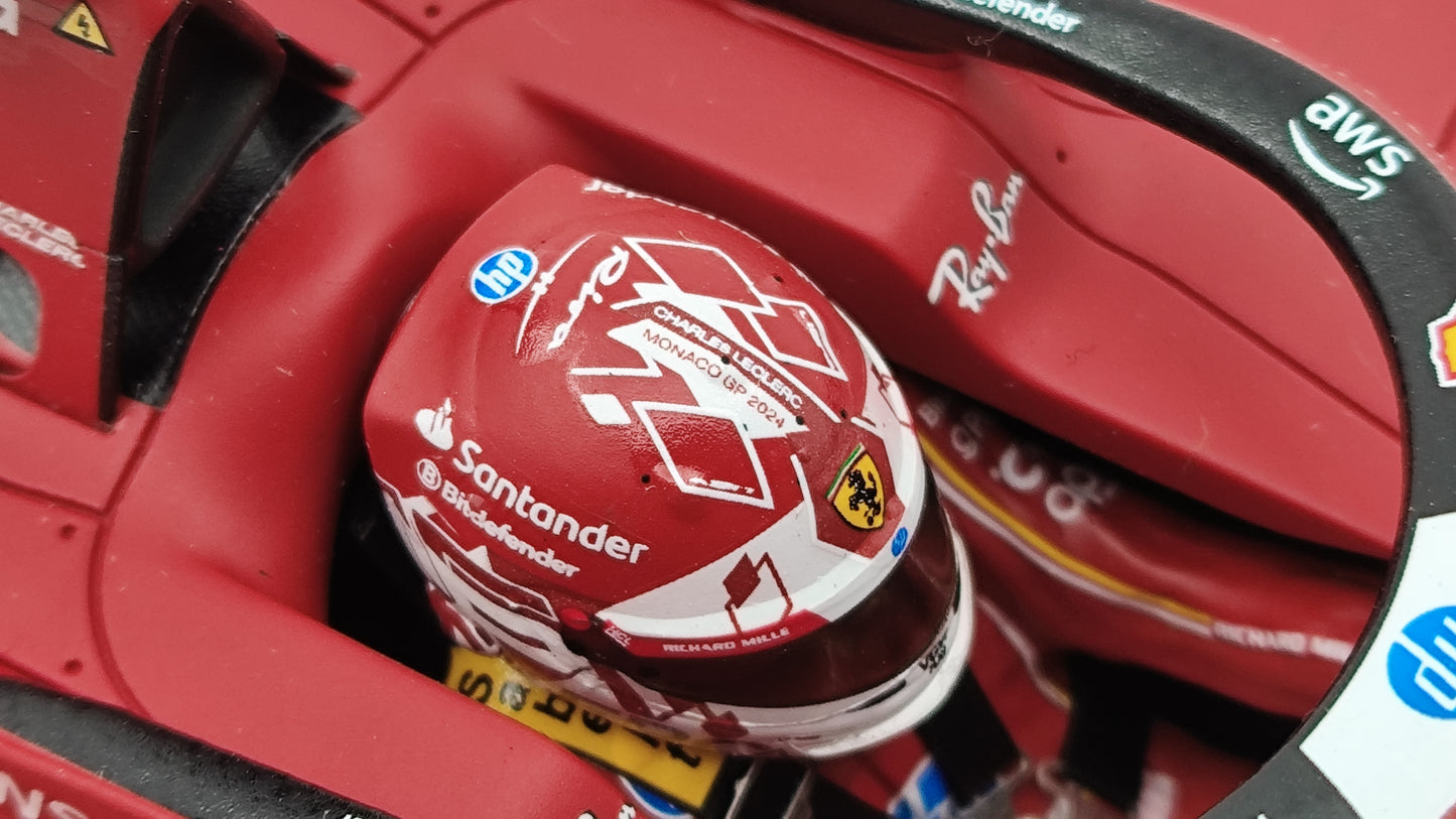 Looksmart Ferrari SF-24 Charles Leclerc Monaco GP Winner 2024 1/18 LS18F1063