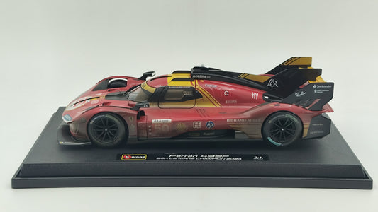 Bburago Ferrari 499P 3.0 Turbo V6 Fuoco/Molina/Nielsen WEC Le Mans 2024 Winner 18-16303D