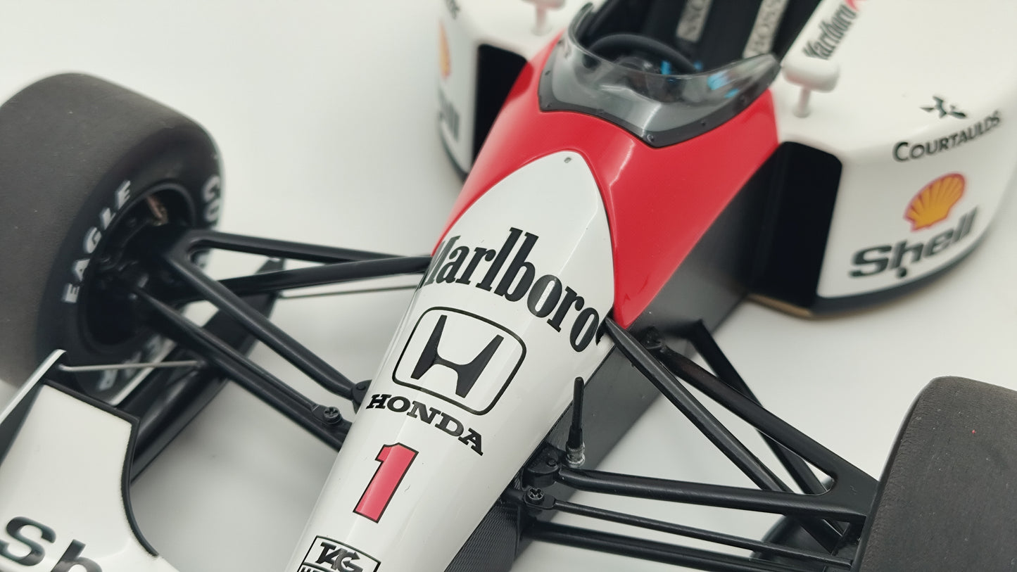 AutoArt Marlboro Mclaren Honda MP4/6 Ayrton Senna Japanese GP Winner 1991 F1 Worldchampion Tobacco Decals AUT89150