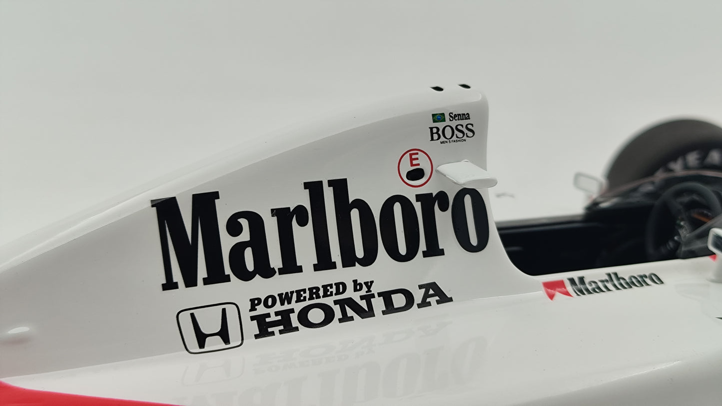 AutoArt Marlboro Mclaren Honda MP4/6 Ayrton Senna Japanese GP Winner 1991 F1 Worldchampion Tobacco Decals AUT89150
